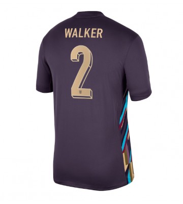 England Kyle Walker #2 Udebanetrøje EM 2024 Kort ærmer
